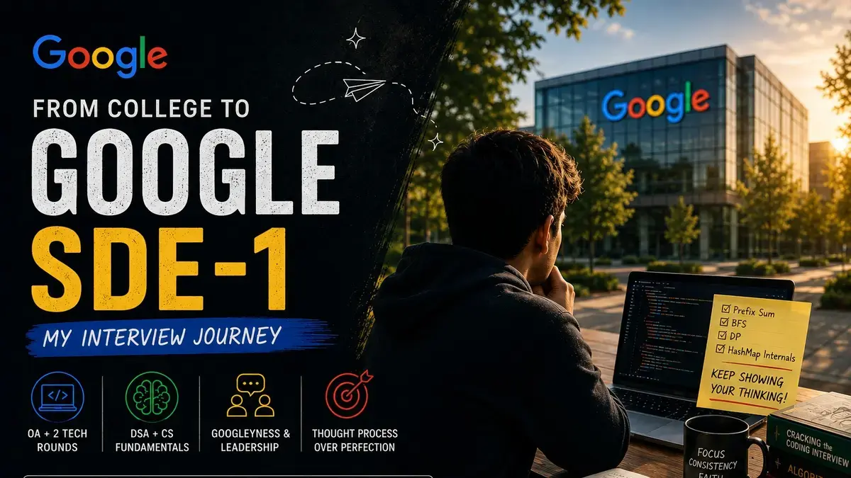 How I Cracked Google's SDE-1 Interview Through Campus Placements