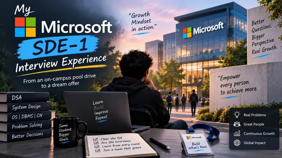My Microsoft SDE Interview Experience as a Fresher (2026)