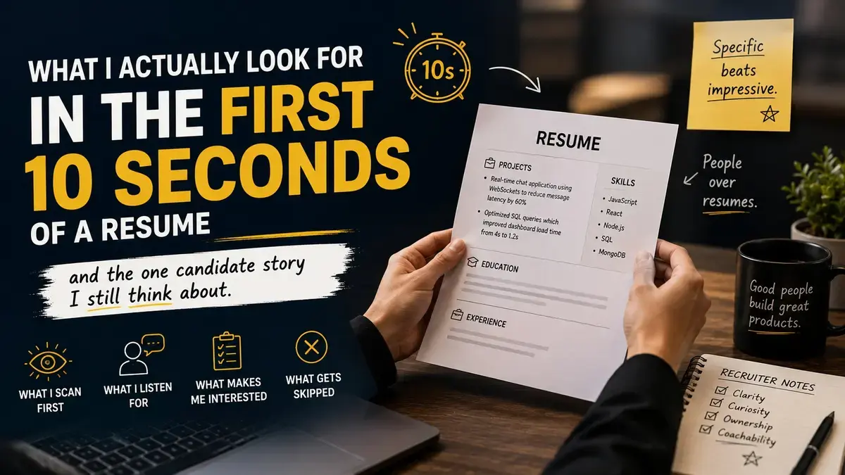 The First 10 Seconds: What a Recruiter Actually Notices in Your Resume