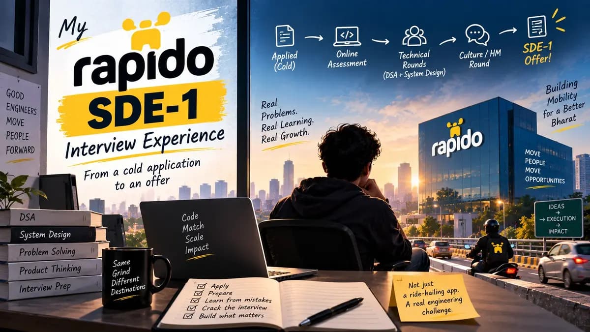 My Rapido SDE-1 Off-Campus Interview Experience (2026)