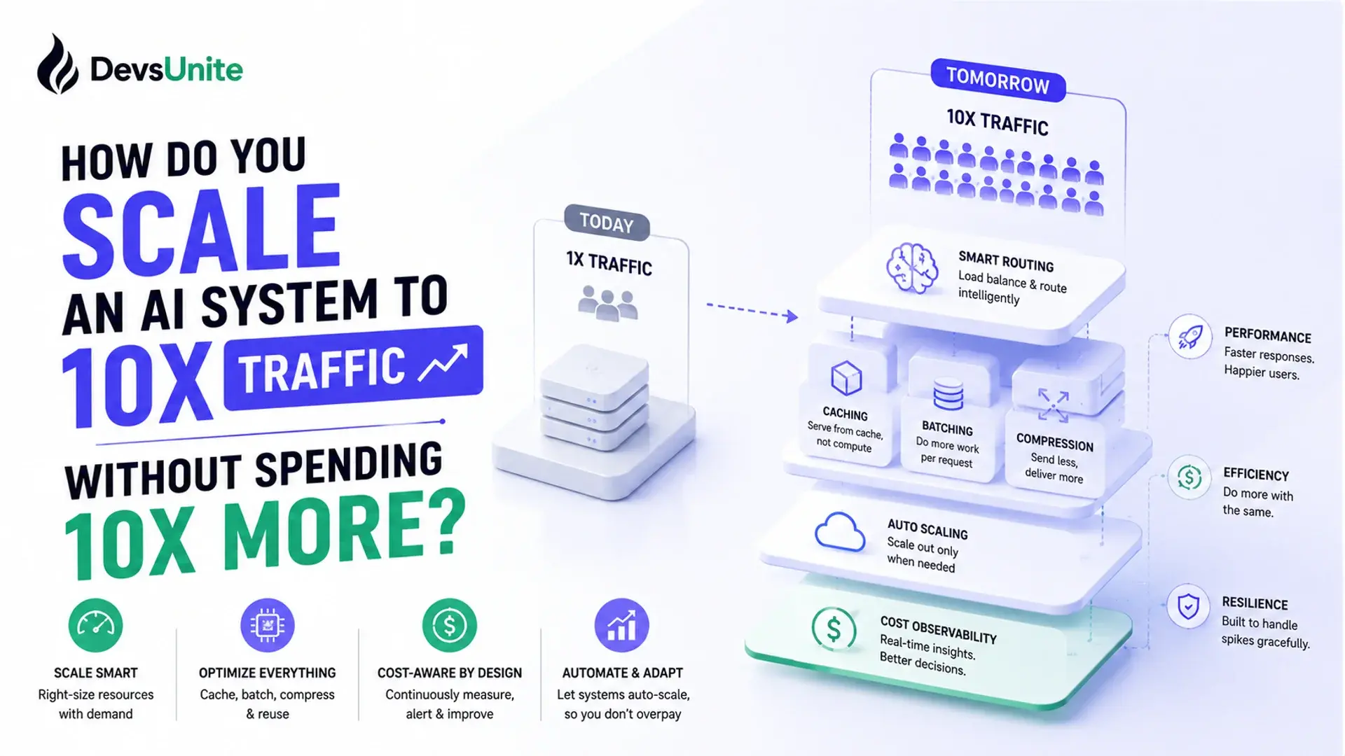 How Do You Scale an AI System to 10x Traffic Without Spending 10x More?
